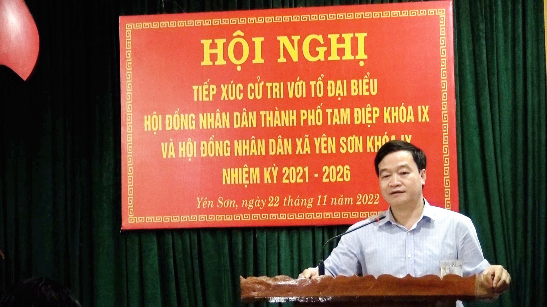 Hội nghị tiếp xúc cử tri giữa đại biểu HĐND thành phố khóa IX, đại biểu HĐND xã Yên Sơn khóa IX với cử tri trước kỳ họp thường lệ cuối năm 2022   