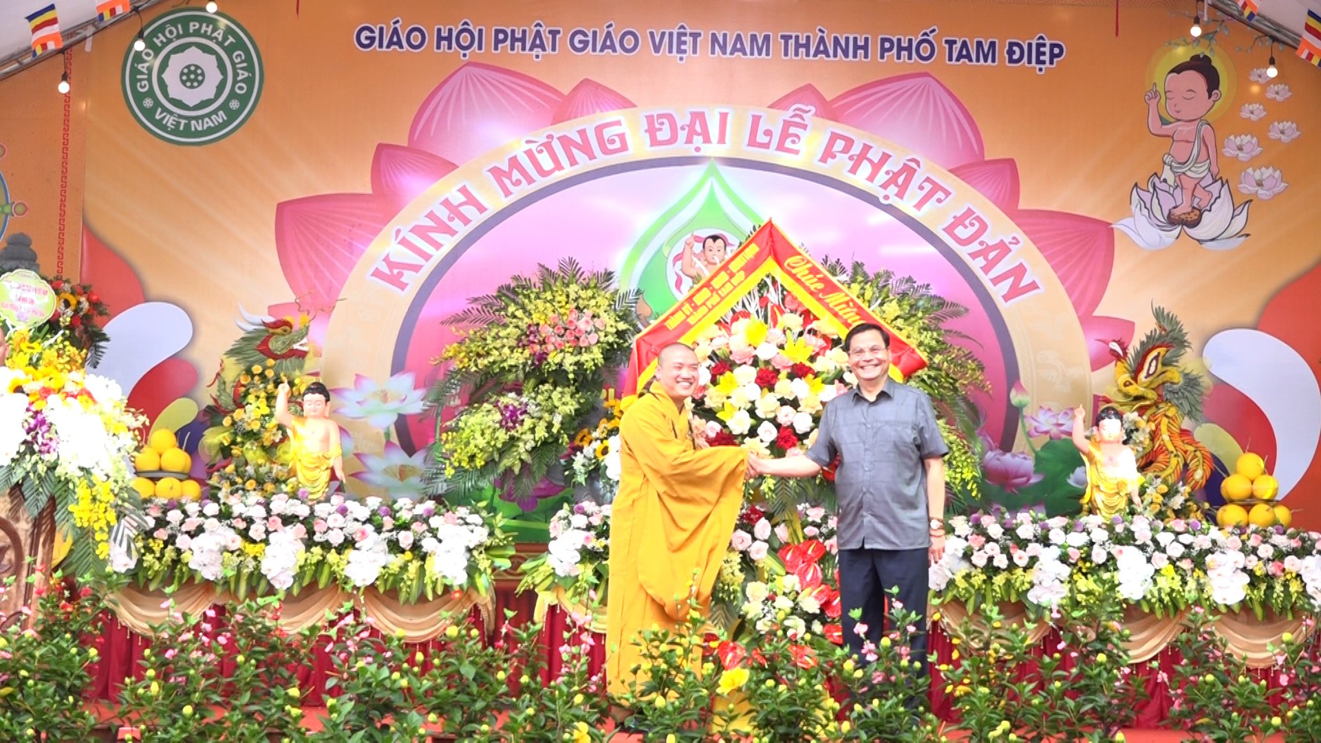 Ban trị sự Giáo hội Phật giáo thành phố Tam Điệp long trọng tổ chức Đại lễ Phật đản Phật lịch 2566 - Dương lịch 2022