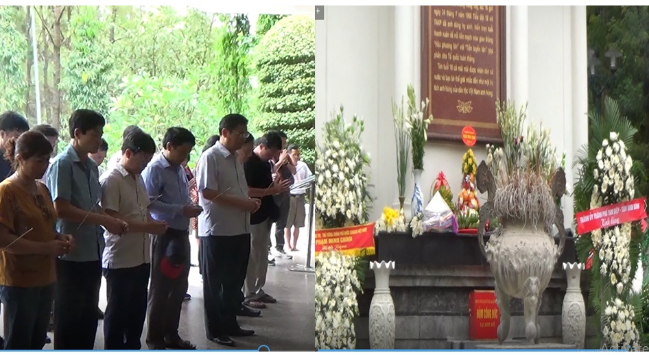 Thành ủy Tam Điệp dâng hương tưởng nhớ các Anh hùng liệt sỹ tại khu di dich lịch sử cấp quốc gia đặc biệt Ngã ba Đồng Lộc