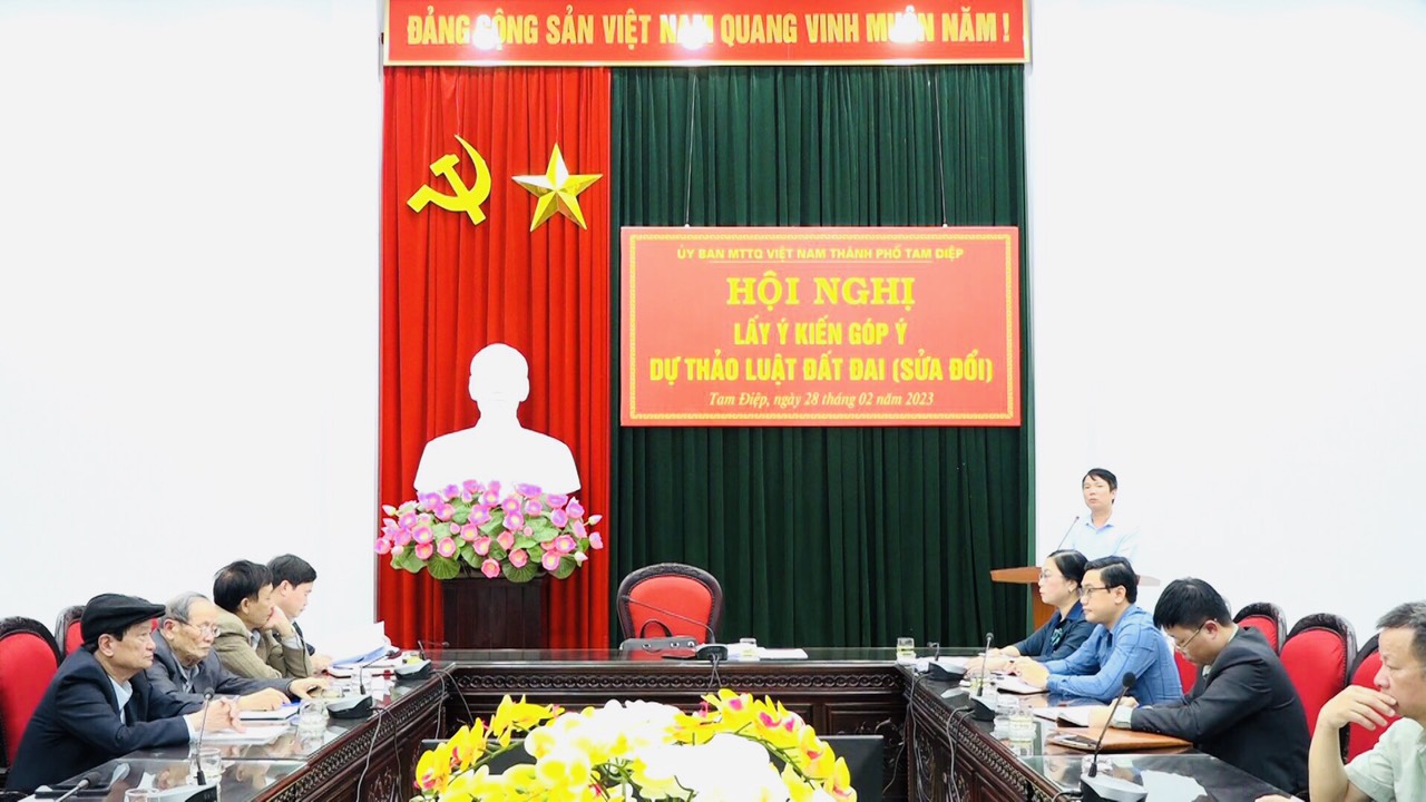 Ủy ban MTTQ Việt Nam thành phố tổ chức Hội nghị lấy ý kiến Dự thảo Luật Đất đai (sửa đổi)