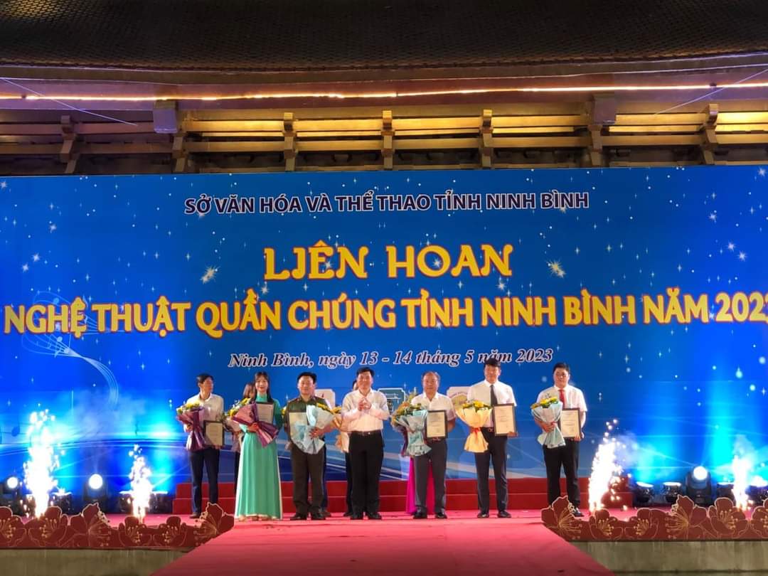 Đoàn nghệ thuật quần chúng thành phố Tam Điệp tham gia liên hoan nghệ thuật quần chúng tỉnh Ninh Bình năm 2023 đạt giải A toàn đoàn