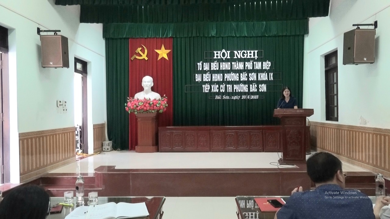 Đại biểu HĐND thành phố, HĐND phường Băc Sơn khóa XI tiếp xúc với cử tri phường Bắc Sơn  