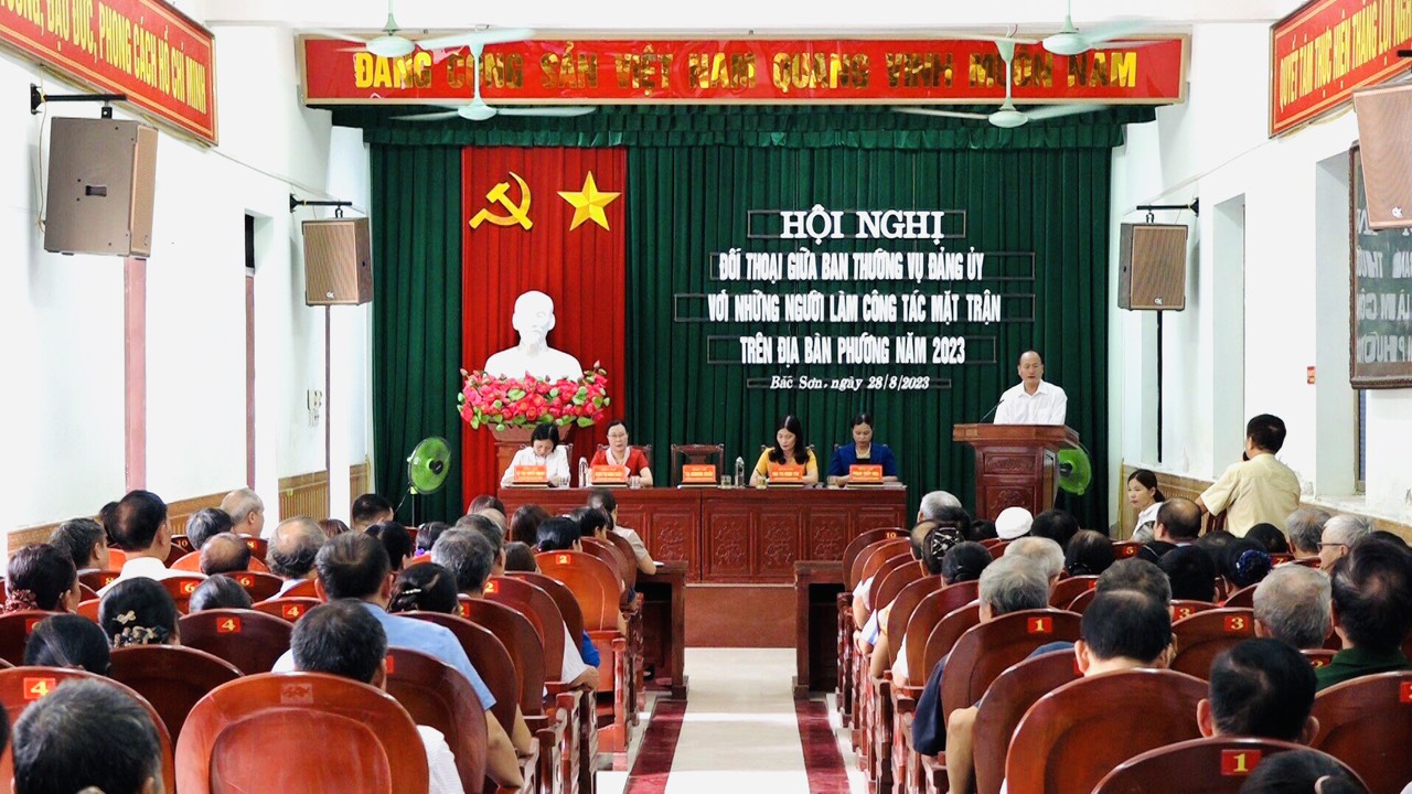 Hội nghị đối thoại giữa Ban Thường vụ Đảng ủy Phường Bắc Sơn với cán bộ làm công tác MTTQ các cấp trên địa bàn phường năm 2023