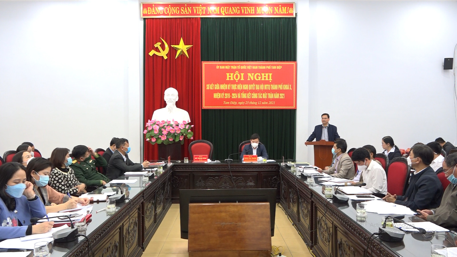 Hội nghị sơ kết giữa nhiệm kỳ thực hiện Nghị quyết Đại hội MTTQ Việt Nam thành phố khóa X nhiệm kỳ 2019-2024 và tổng kết công tác Mặt trận năm 2021, triển khai phương nhiệm vụ năm 2022